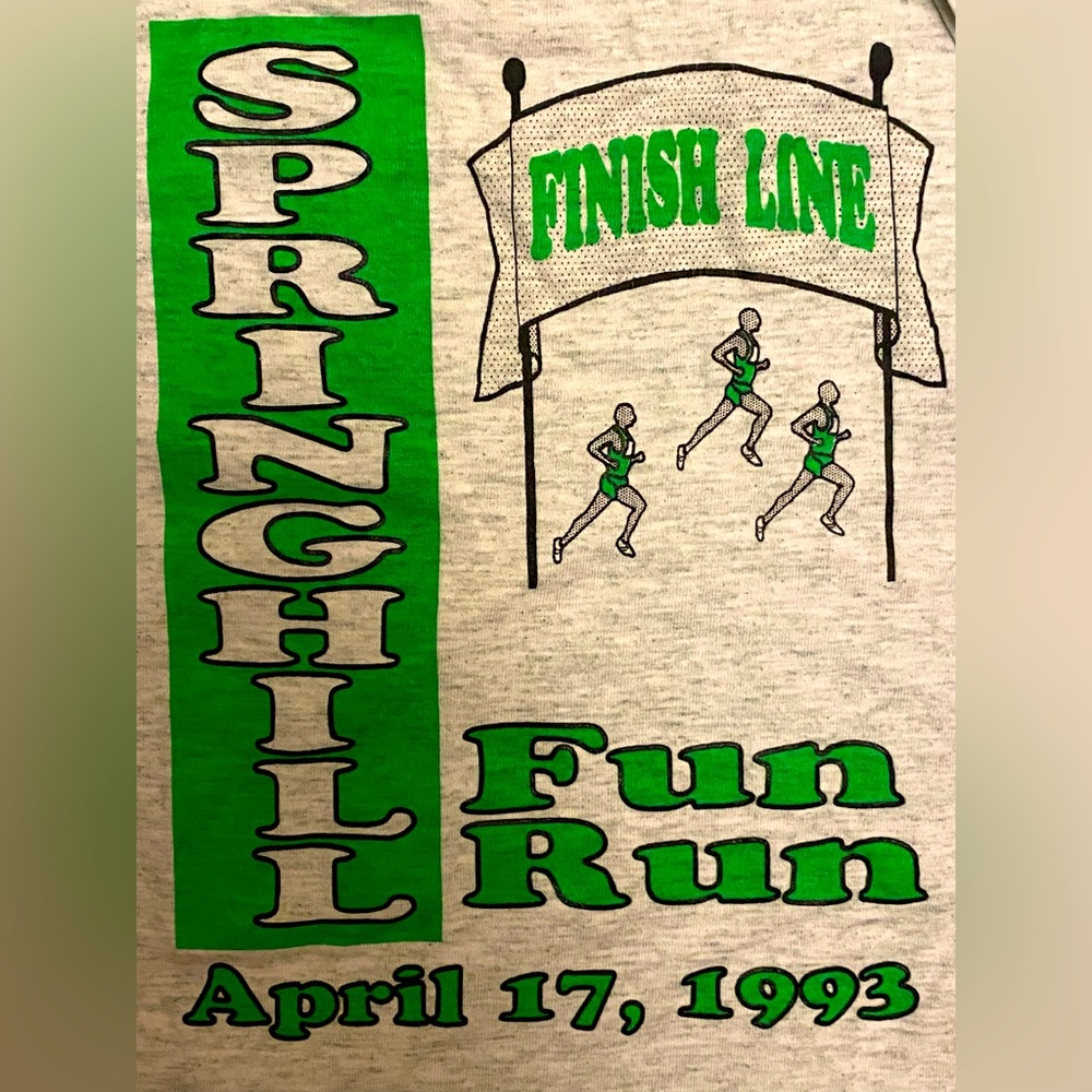 Vintage Single Stitch T-shirt Large Running 90s 1993